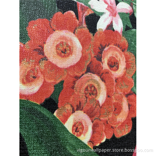 Blumendesign für Home Decor 3D PVC-Tapete